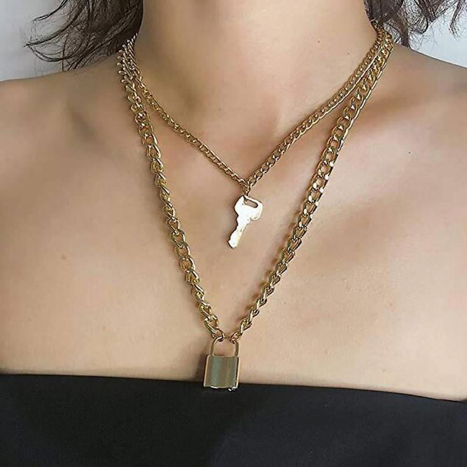 Thin Chain with Lock Necklace – Shop Chicks Co.