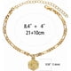 thumbnail image 2 of Initial Ankle Bracelets for Women Men, 18K Gold Silver Figaro Cuban Link Anklet Bracelet for Women Teen Girls, Custom Name Gold Anklet with Initials l, 2 of 4