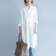 thumbnail image 1 of ZANZEA Robe Chemise Décontractée pour Femmes à Col Montant à Manches Longues, 1 of 15