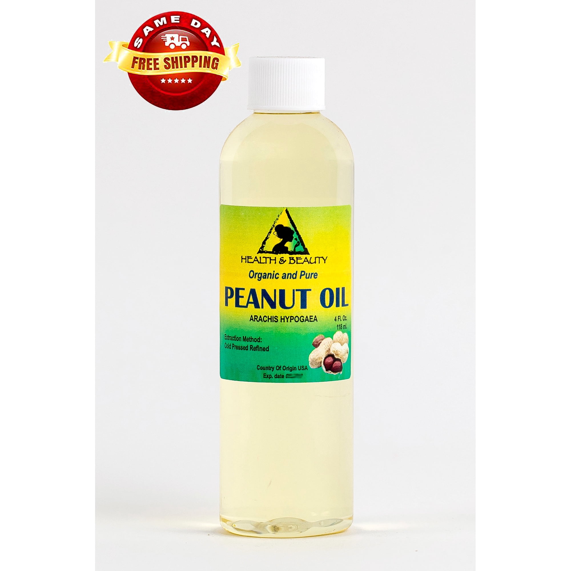 PEANUT OIL REFINED ORGANIC CARRIER COLD PRESSED 100% PURE 4 OZ