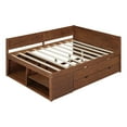thumbnail image 6 of Elegant Design Daybed with Drawers and Shelves, Pine Wood Day Bed with Maximized space for Office/Living Room/Bedroom, Sturdy Slats Support Wooden Sofa Bed for Teens Adults, 6 of 9