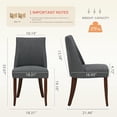 thumbnail image 7 of EOP Upholstered Dining Chairs Set of 4, Mid Century Modern Fabric Side Chairs with Solid Wood Legs, Comfortable Kitchen & Dining Room Chairs for Home, Restaurant Use, Dark Gray, 7 of 7