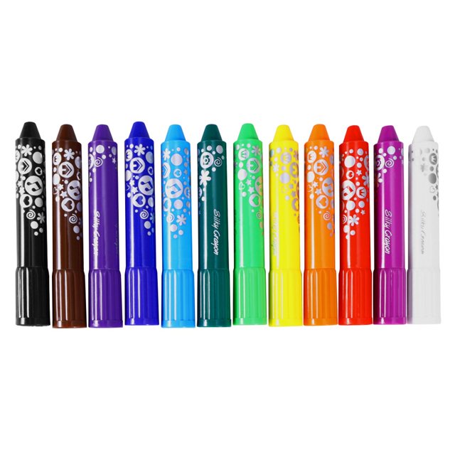 Bamboohart 12 Pcs Rotating Crayons Markers Washable Crayon Painting Stick Easy Clean