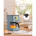 thumbnail image 3 of Amaste Coffee Maker, 5 Cup Coffee Pot with Three Brewing Modes, Retro Coffee Maker with Glass Carafe & Reusable Coffee Filter, Dr, 3 of 7