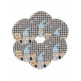 thumbnail image 7 of 13 Inch Round Placemats Set of 6, Spring Gnomes Floral Non Slip Heat Insulation PP Table Mats, Pink Tulip Botanical Black Plaid Washable Place Mats for Kitchen Dining Party Table Decor, 7 of 7