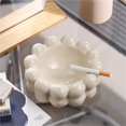 thumbnail image 3 of Ceramic Ashtray Simple Style Cigarette Cigar Ash Tray Smoking Ash Holder for Home Office, 3 of 7
