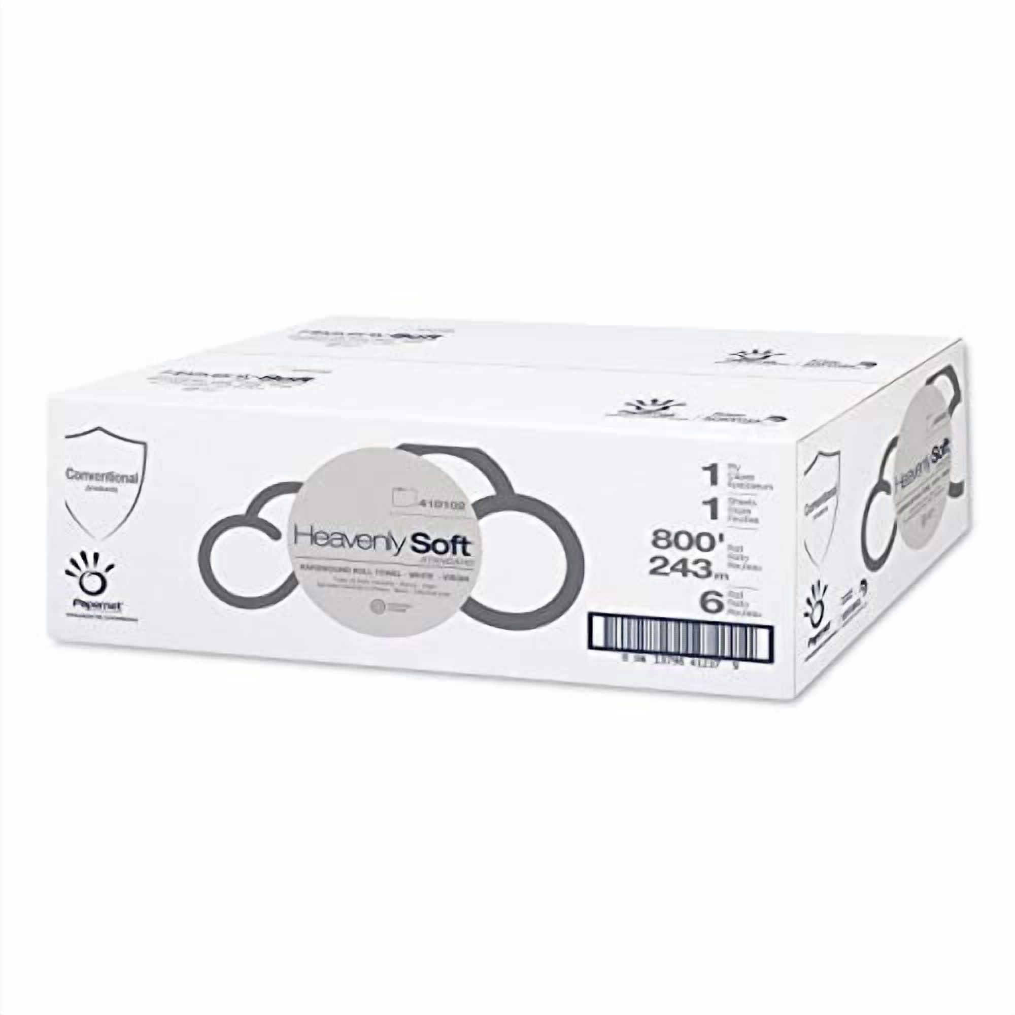 Heavenly Soft Hardwound Paper Towel Standard, 7.8" x 800 ft, White, 6 Rolls/Carton
