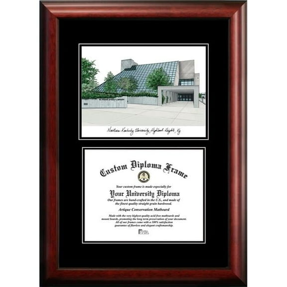 Campus Images KY977D-1185 8.5 x 11 in. Northern Kentucky University Diplomate Diploma Satin Mahogany Frame