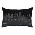 thumbnail image 2 of 24" Black Dallas Nighttime Skyline Lumbar Decorative Pillow, 2 of 5