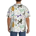 thumbnail image 5 of Xecao offers the Colorful Poodle Dog for Men's Casual Short-sleeved Shirt, a button-up collared shirt with a pocket, perfect for beach vacations and yacht travel in the XX-Large size., 5 of 7