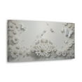 thumbnail image 5 of Abstract 3D White Background With Small And Large Flowers And Butterflies Oil Painting Canvas Wall Art for Home Decor Ready-to-Hang, 5 of 13