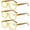 3 Pairs of Yellow, variant on 3 Pairs of Men Yellow Wood Grain Reading Glasses 2.00, Women Anti-blue light Spring Hinge Square Readers +2.00 Strength
