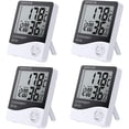 thumbnail image 1 of Higrómetro de temperatura digital LCD interior de 2 piezas con pantalla LCD medidor de temperatura medidor de humedad y tiempo del sistema 12 horas/24 horas con alarma Xemadio MZQ-0900-2, 1 of 8