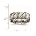 thumbnail image 6 of Titanium Polished Diamond Cut 8mm Band, 6 of 7