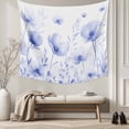 thumbnail image 5 of Blue Purple Floral Tapestry for Bedroom Wall Hanging Tapestry, Botanical Flower Plant Herb Watercolor Ceiling Backdrop Tapestries Poster Blanket Wall Decor for Teens Room Living Room Dorm 39" x 59", 5 of 8