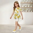 thumbnail image 4 of Grblisyd Girls 2 piece set Short Sleeve Flowing Ruffle Hem Top And Biker Sports Shorts Set 1-13 Years, 4 of 6