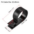 thumbnail image 3 of Organizador de Clips de Abrazadera Tipo R de Nylon para Gestión de Cables, Ajuste para Diámetro de Cable 23-26mm, Negro, 40 Pcs, 3 of 5
