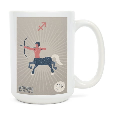 

15 fl oz Ceramic Mug Sagittarius Woven Zodiac Dishwasher & Microwave Safe