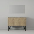 thumbnail image 5 of Lexora Home Lancy 48" Single Quartz Top Bathroom Vanity with Mirror in Rustic, 5 of 10