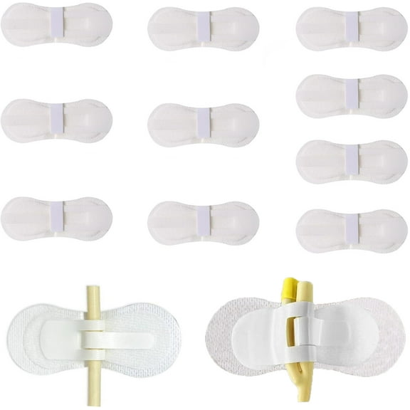Catheter Stabilization Device for Kids,Bexikou Feeding Tube Holder,Self Adhesive Catheter Holder Patch Dressing (Pack of 10)