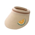 thumbnail image 2 of POINTERTECK Summer Kids Fruit Print Wide Brim UV Protection Hat Topless Straw Cap Sunhat, 2 of 8