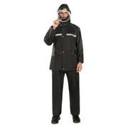 KILAQUEEN Luxalzxs Mens Rain Suit 2 Piece Waterproof Protective Breathable Classic Rain Gear Lightweight Hooded Rain Jacket Pants Suit Rainwear