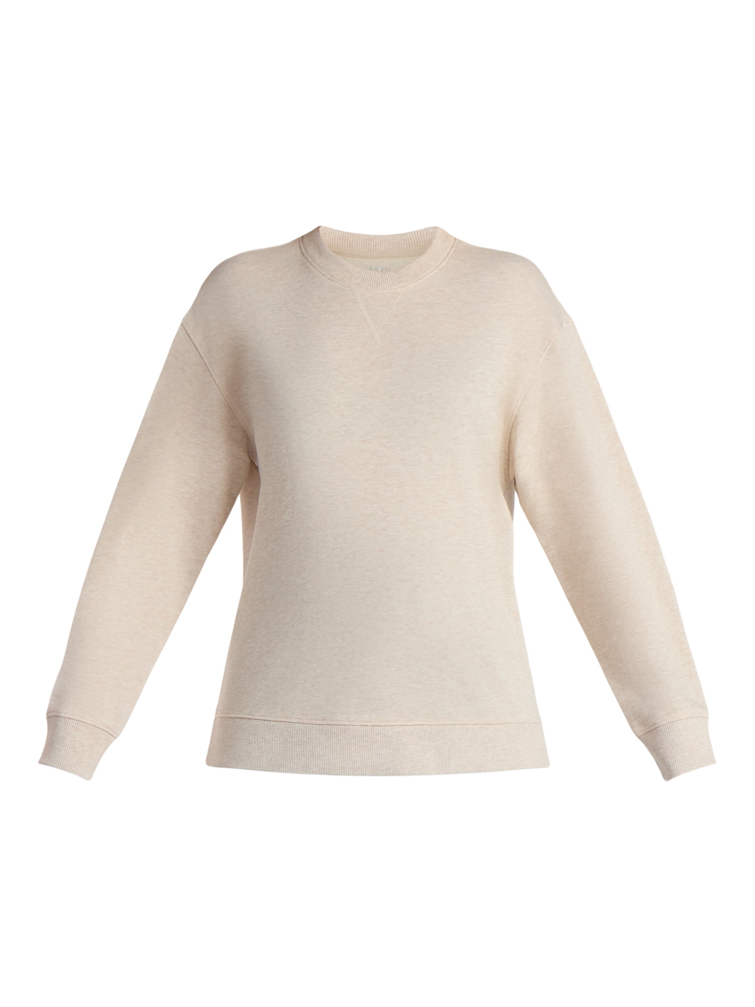 Time and Tru Women's and Women's Plus Crewneck Sweatshirt with Long Sleeves, Sizes XS-4X