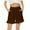 Coffee, variant on qolati Summer Shorts for Women Casual High Waist Flowy Dressy Ruffle Shorts Trendy Elastic Drawstring Loose Fit Hot Shorts with Pockets