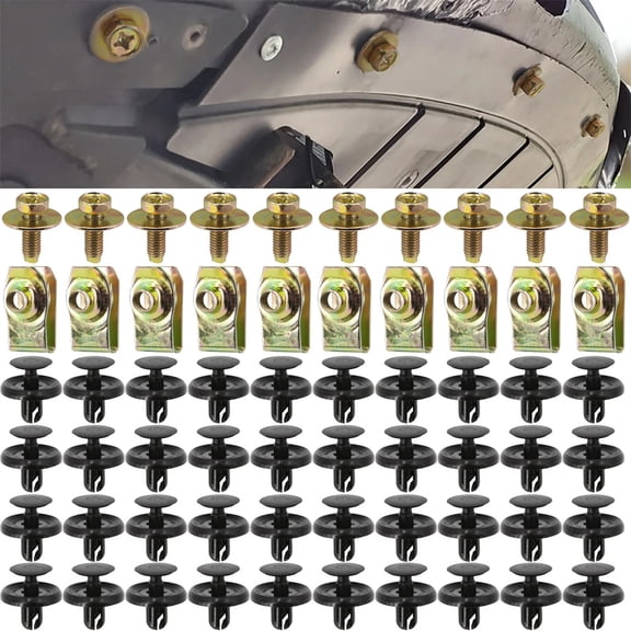 Furulu Engine Under Cover Push-Type Retainer Bumper U-Nuts Clips For Toyota Corolla Rav4 Highlander Avalon