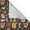 thumbnail image 4 of Ambesonne Autumn Valance Pack of 2, Season Camp Item Marshmallow, 42"X12", Dark Taupe and Pale Orange, 4 of 5