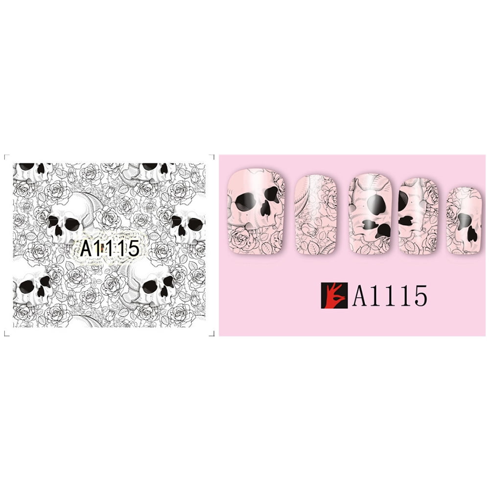 Halloween Water Decal Skull Flower Nail Transfer Sticker Manicure Nail Art Decoratio Walmart Canada