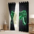 thumbnail image 3 of Homewish Abstract Gradient Gamer Black Out Curtains For Kids Teens Adults,Video Game Curtains Pack of 2 (42x63 Each),Geometric Honeycomb Bedroom Curtains,Super Cozy Room Decor, 3 of 6