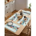 thumbnail image 4 of Summer Ocean Beach Teal Placemats Set of 6 Washable Table Mats for Kitchen Dining Table, Heat-Resistant Cotton Linen Place Mats for Indoor Outdoor Parties Holiday Decoration, Starfish Shells Coral, 4 of 6