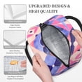 thumbnail image 6 of YFYANG Portable Waterproof Insulated Lunch Bag, Purple Abstract Watercolor Geometric Reusable Cooler Bag / Picnic Bag for Adults Teens, 6 of 9