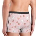 thumbnail image 4 of Kdxio Men's Boxer Briefs with Rabbit And Peach Print - Comfortable and Breathable Underwear for Everyday Wear, 4 of 7