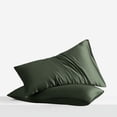 thumbnail image 2 of LINENWALAS 100% Organic Bamboo Pillow Cases Pack of 6- Silk Pillowcases for Hair and Skin, Cooling Pillowcases (Avocado Green, Queen), 2 of 5