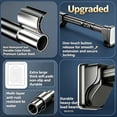 thumbnail image 4 of Mxdfafa 40-193in Black Tension Curtain Rod, Heavy Duty No Drill for Room Divider, Bathroom, Closet & Laundry, Carbon Steel, Rust-Proof, 4 of 9