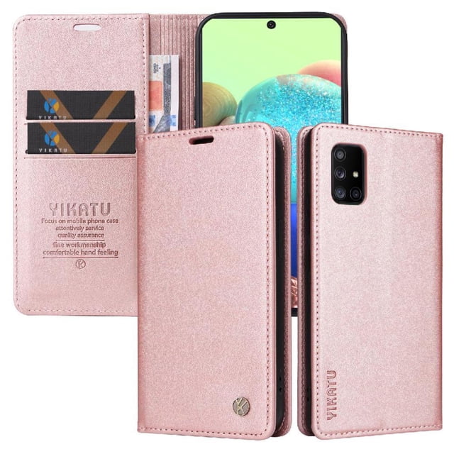 Funda para Samsung Galaxy A71 5G Estuche de Cuero PU Tipo Cartera con Ranuras para Tarjetas y Cierre Magnético