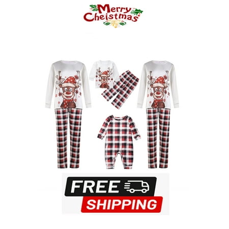 

Christmas Pajamas for Family Baby Christmas Matching Jammies for Adults and Kids Holiday Xmas Sleepwear Set