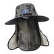 thumbnail image 3 of Sombrero solar de ventilador solar al aire libre, tapa de pesca de protección solar de borde anchos impermeables con colgajo de tapa del cuello de oscuro, 3 of 8
