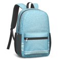 thumbnail image 2 of 17 Inch Lightweight Backpack,PVC Waterproof Oxford Fabric, Ergonomically Designed, with Large Capacity, Denim Cowboy Jean Style, 2 of 5