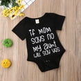 thumbnail image 6 of Qiylii Baby Letter Romper, Short Sleeve O-Neck Button Closure Romper, 6 of 7