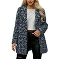 thumbnail image 6 of JIAYUE Women Autumn Winter Outerwear Leopard Print Long Sleeve Loose Button Plush Lining For Cool Weather Streetwear Jacket, 6 of 6