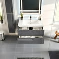 thumbnail image 4 of Eviva Joy 39"W x 18"D Gray Wall-mounted Bathroom Vanity with White Porcelain Integrated Sink Top, 4 of 7