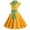Yellow, variant on Blmnix Woman Dress Vintage Dress Tent Prom Dresses Dress Sleeveless Yellow Cocktail-Length Square Neckline Belted Spring Dress,M