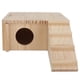 thumbnail image 4 of Casa nido multifuncional de alta densidad para mascotas pequeñas, escondite de madera natural para hámster con escalera, 4 of 8
