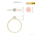 thumbnail image 6 of ANGARA Natural Diamond Tapered Cathedral Engagement Ring in 14K Yellow Gold for Women (Size-4.1mm| Color-I-J| Clarity-I1-I2) | Anniversary, Jewelry Gift for Women | Natural Diamond Ring, 6 of 10