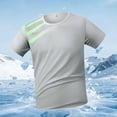 thumbnail image 4 of TEAJOPSUU Men's Graphic Print Sports T-Shirt Quick Dry & Moisture-Wicking Odor-Resistant & Stretchy & Wrinkle Resistant For C-Gray, 4 of 5