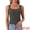 Deep Grey, variant on DARING DIVA Women's Scoop Neck Sleeveless Fitted Cotton Layering Tank Top XS Black