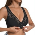 thumbnail image 3 of SCSAlgin Women's Front Closure Bras Racerback No Underwire Plus Size Full Coverage Lace Bra, 3 of 6